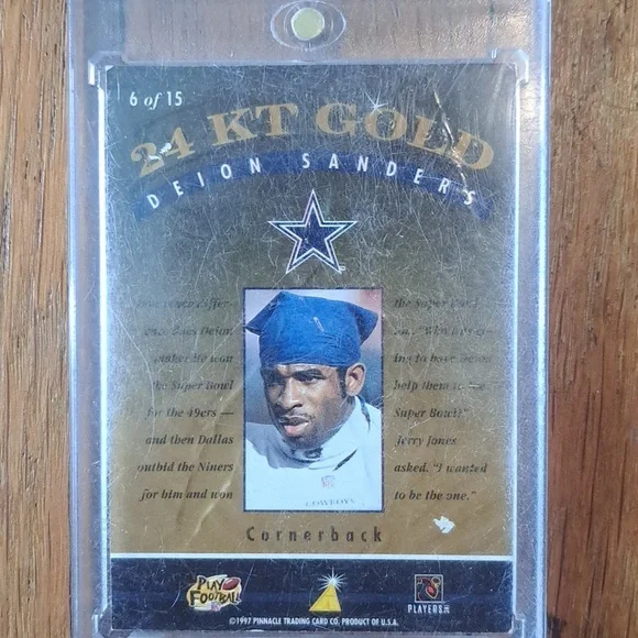 1997 Pinnacle Deion Sanders 6 Of 15 Football Card - Picture 2 of 4